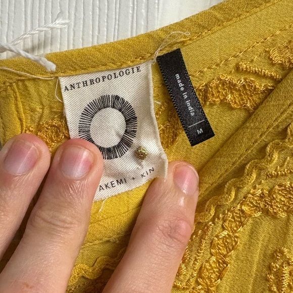 Anthropologie Akemi + Ken Viscose/Cotton Blend Embroidered Dress Size Medium - Picture 3 of 5